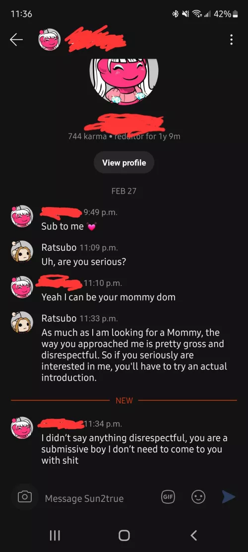 Remember enbies, boys & girls; being sub doesn't mean we deserve any less respect.