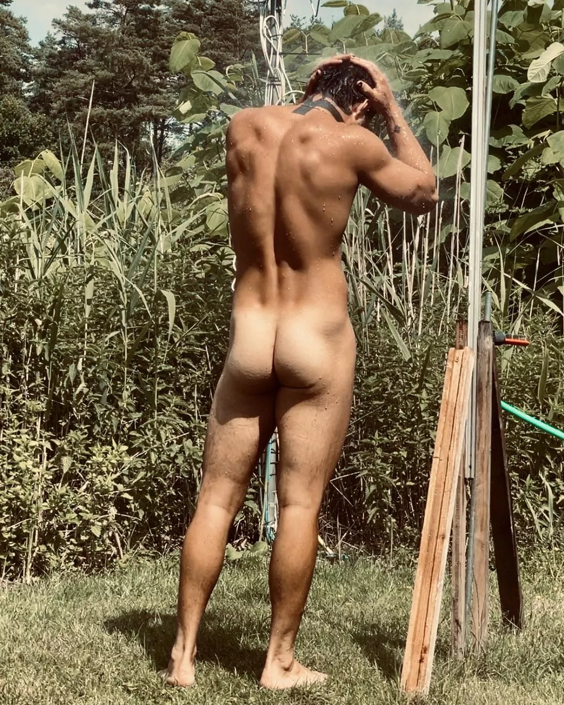 Shower in nature