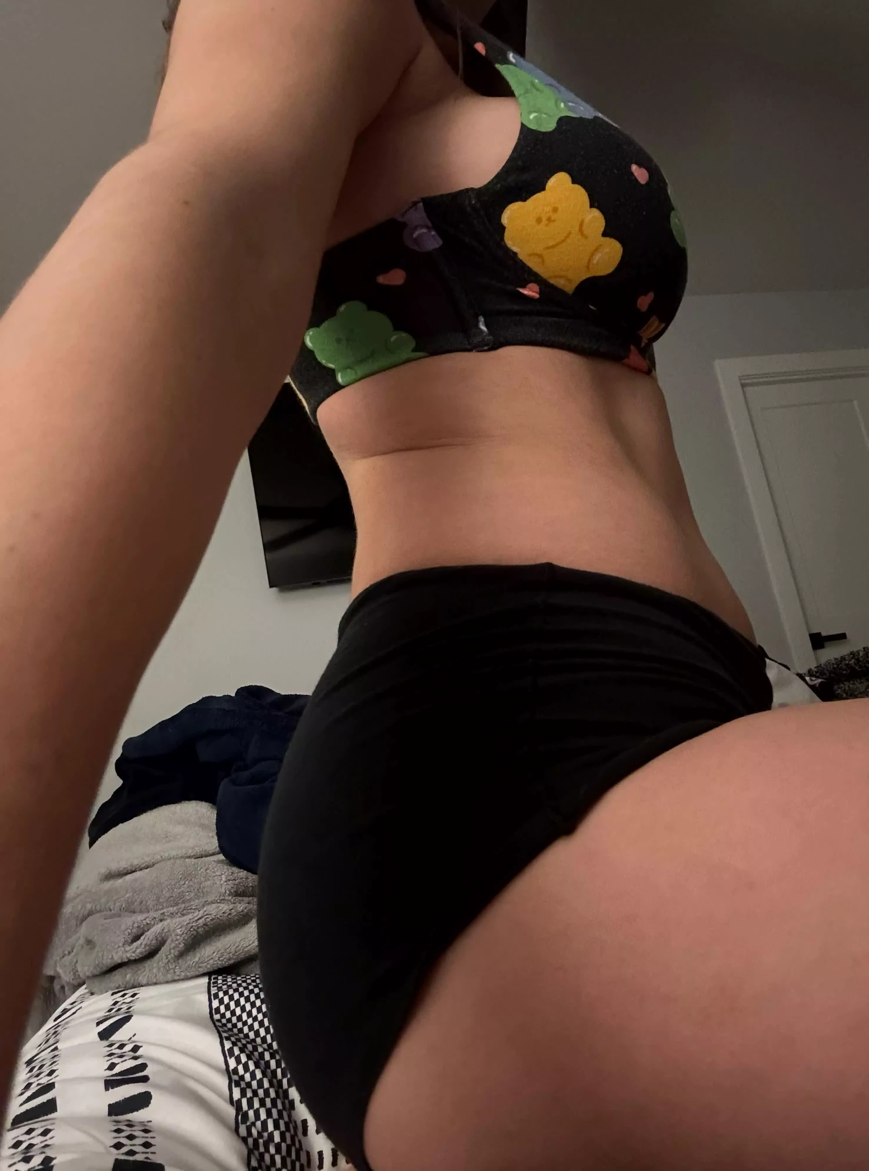 the gummy bear is waving at you lol