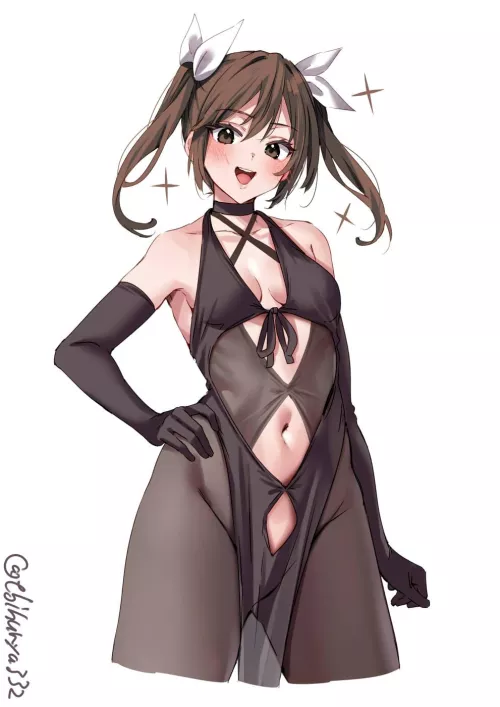 Tone in a rather revealing dress + bodystocking (Ebifurya) [KanColle]