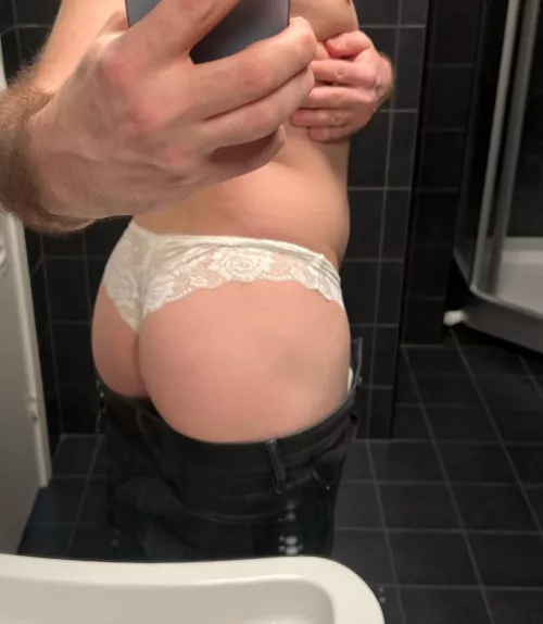 took my wife’s panties to work today