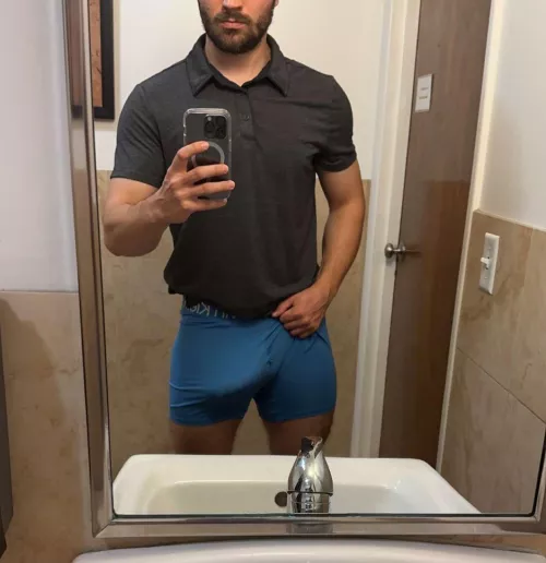 You never know what your coworker might be doing in the bathroom 