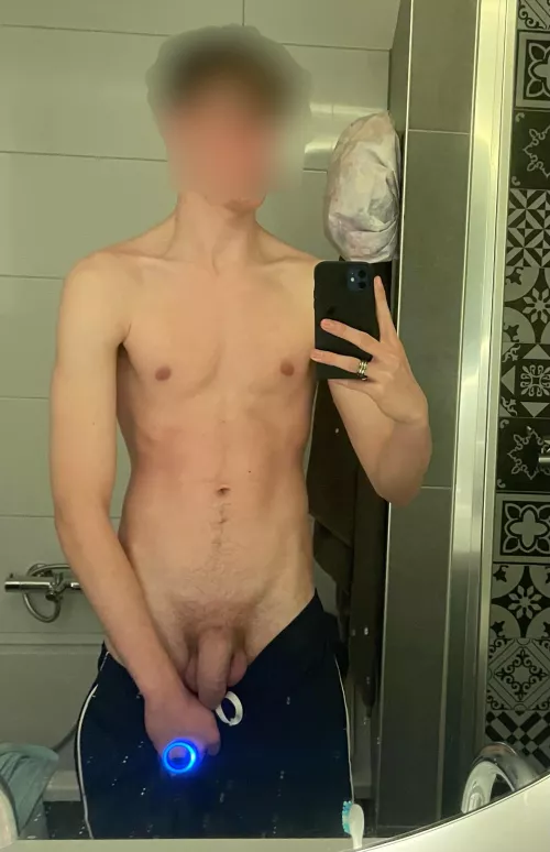 Decided not to wear boxers today, just my 18 y/o softie under my shorts.