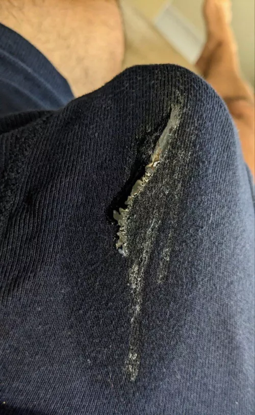 Flooding precum through my boxer briefs.