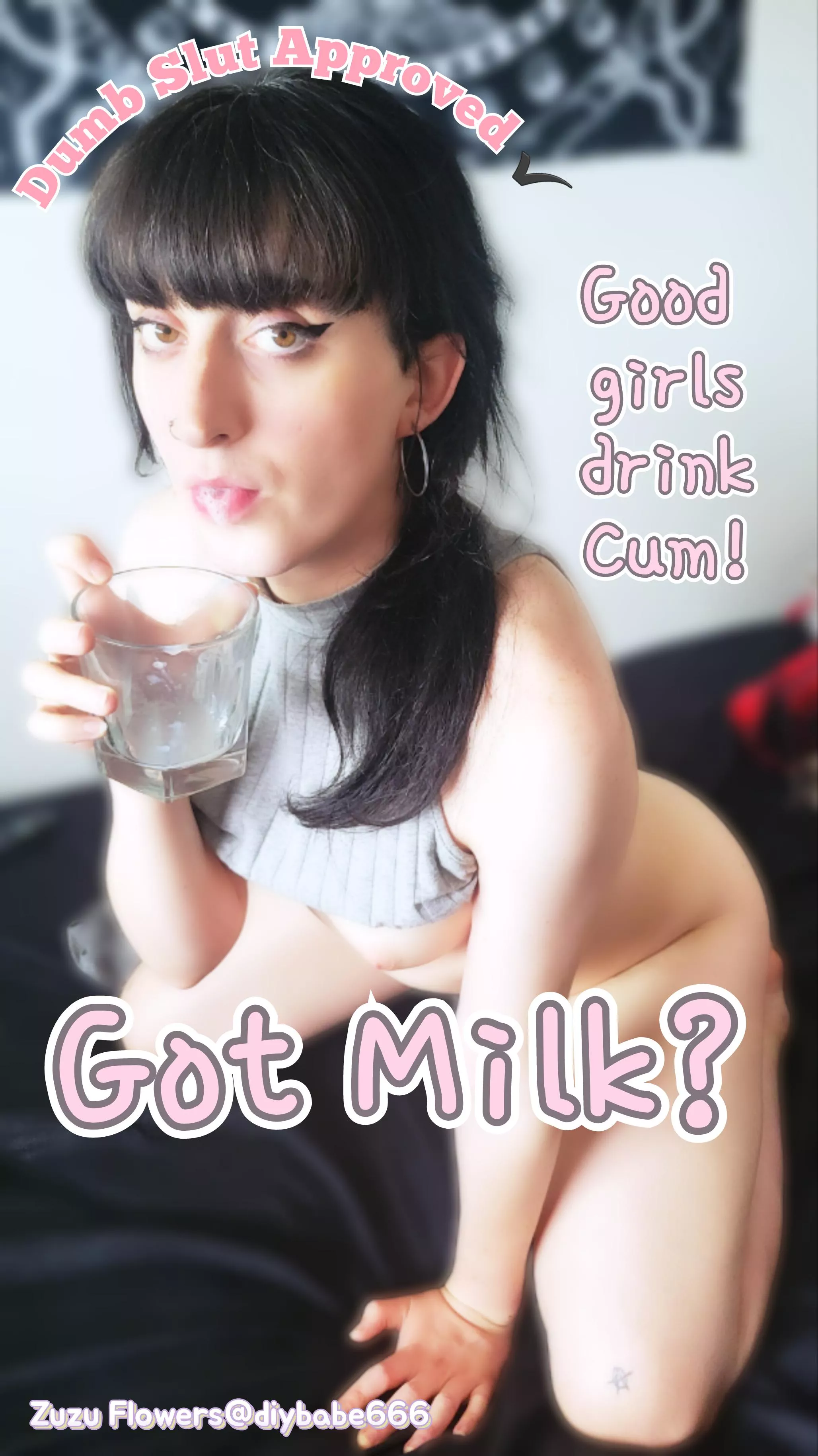 Good girls drink cum ^_^ my own OC