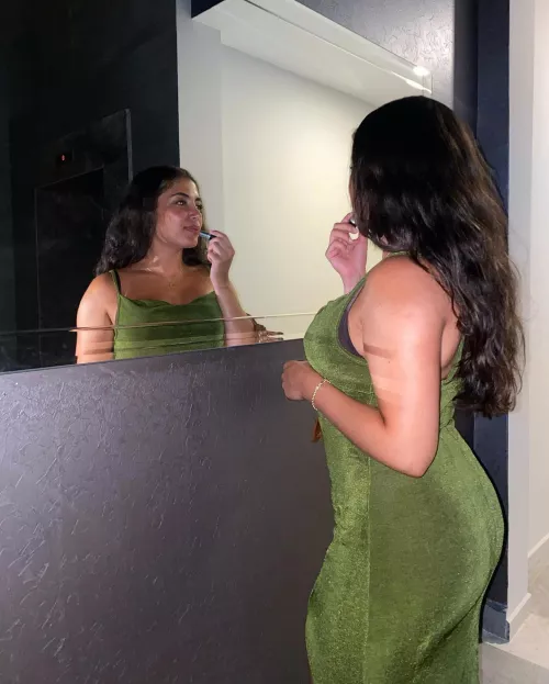 Her lipstick on point