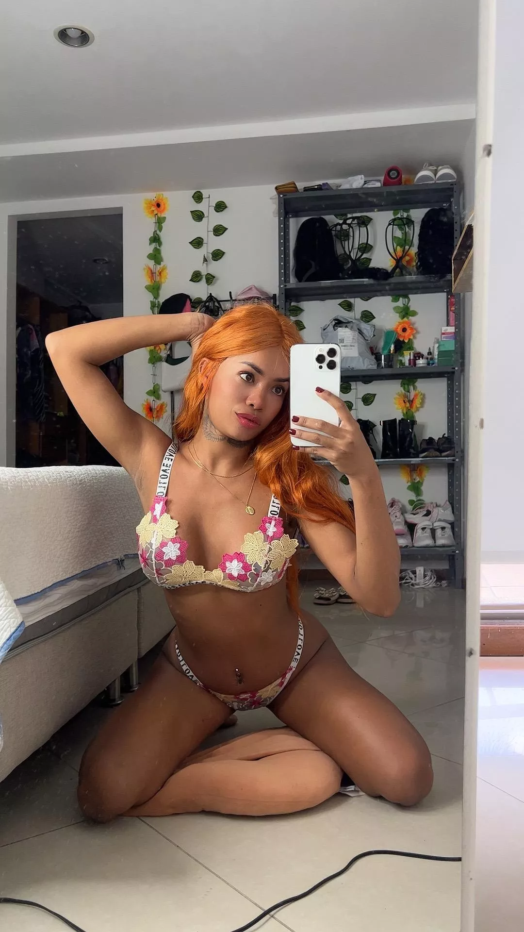 I feel like a naughty angel staring at my neck tattoo