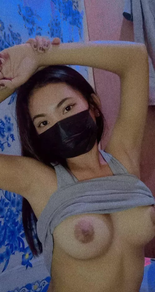 Just a Peak of my Boobs and Clean Shaved Pits