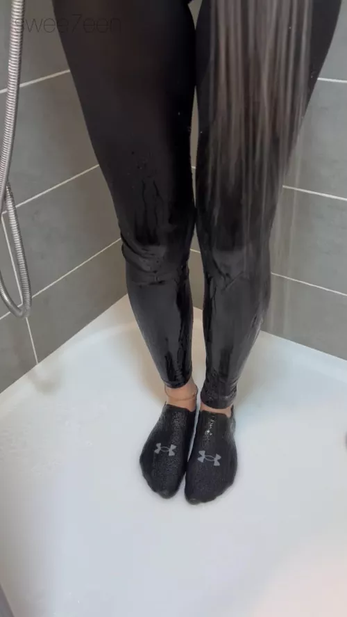 Leather leggings and a shower, something you like
