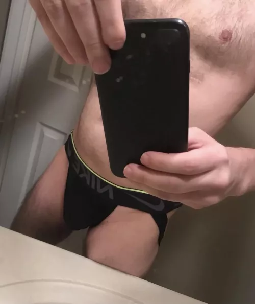 My Nike jock feels so good.