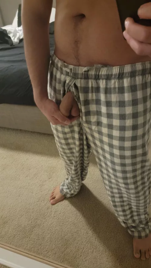 Pj's with pee holes are a must 