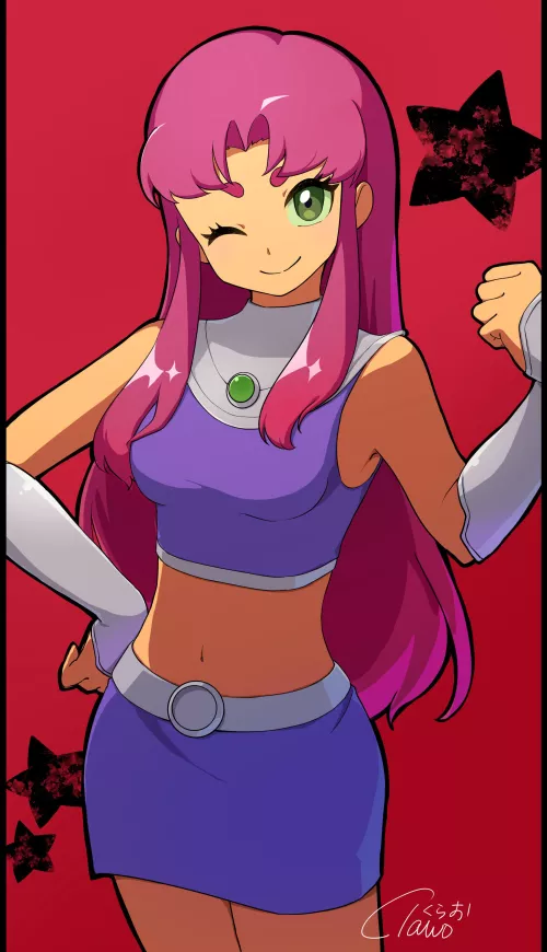Starfire's adorable wink