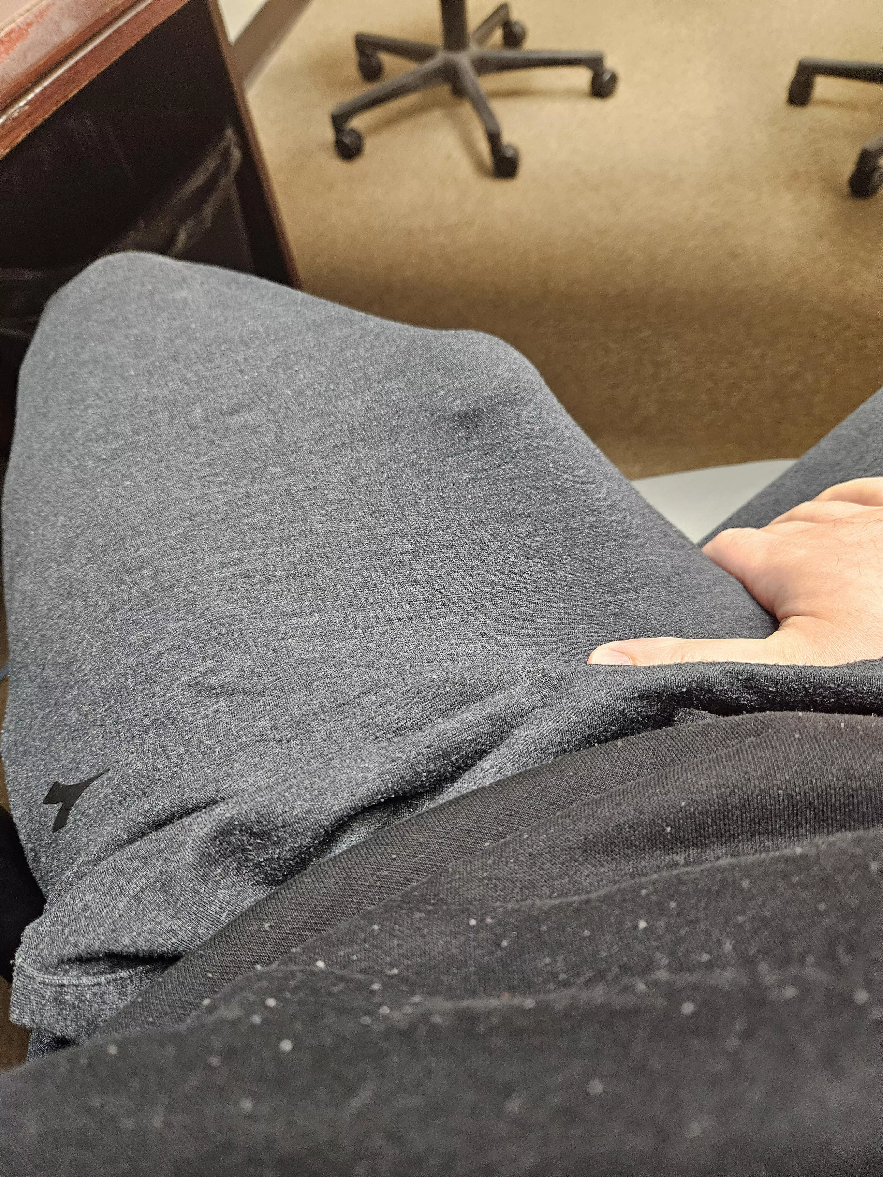 Working late at the office.