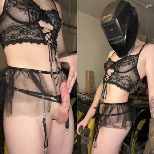 Would you fuck a trans girl while she’s welding?