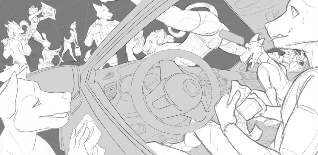 Carwash YCH! [My art]