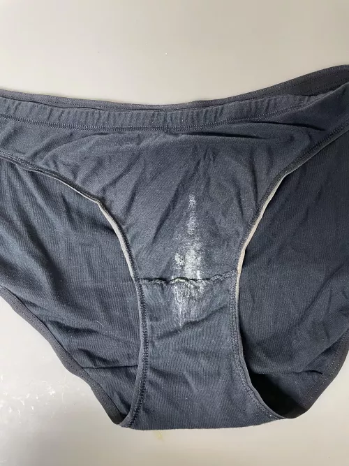 I love how stains look on black cotton panties