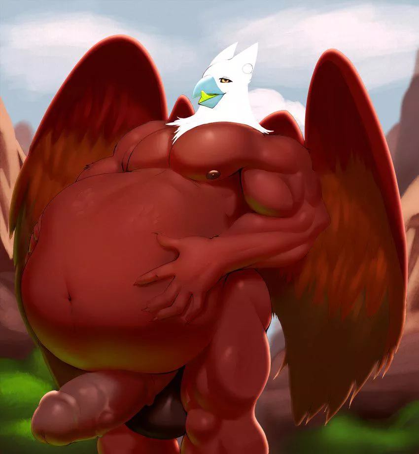 {image} You see a Vorny Gryphon gulp down your partner and notices you eyeing him up, wdyd? Art of Argon by: zyyphelze