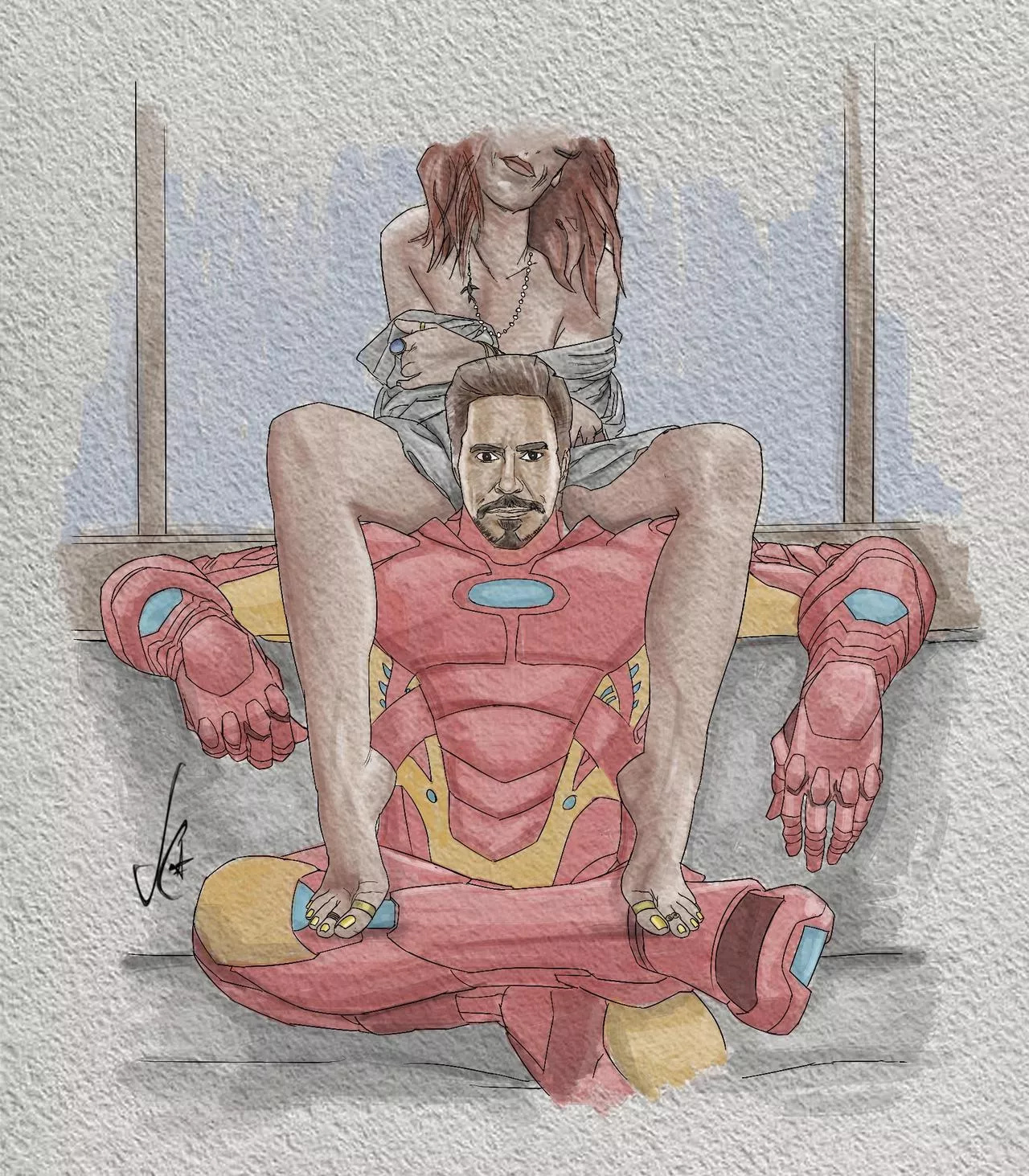 (Ironman) and Ms Pepper by (Ficklebro)