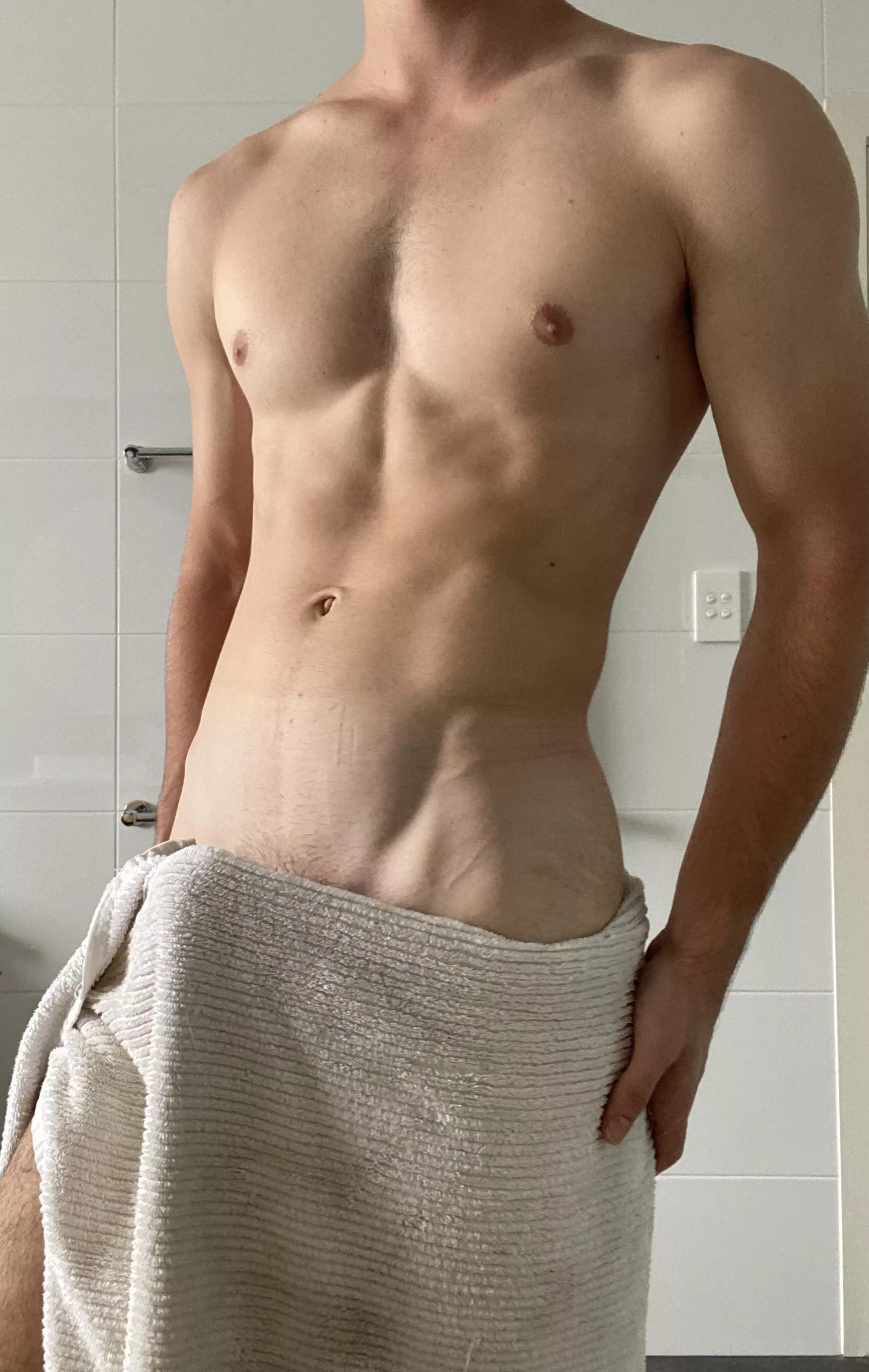 Just got out of the shower! Or do you want to go back in with me?