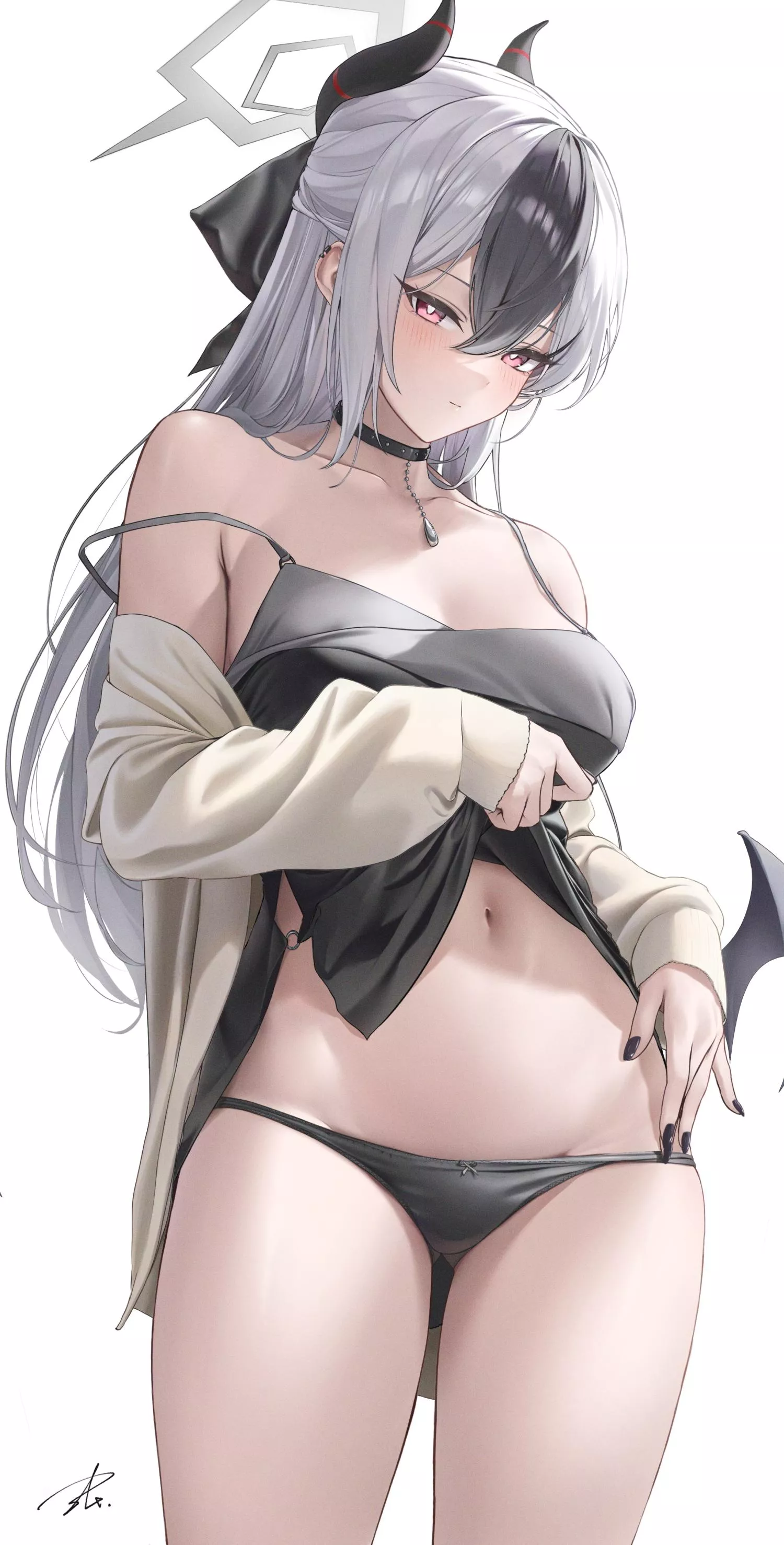 Kayoko dress pull (yava0chan) [Blue Archive]