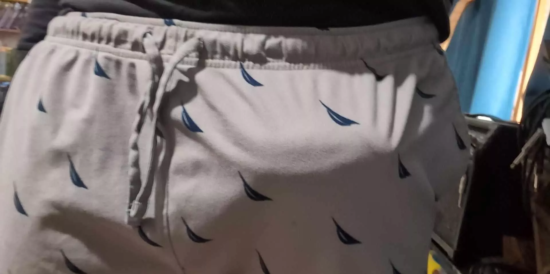 Lounging around in pajamas