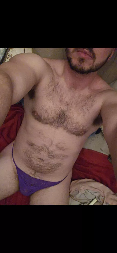 My girlfriends purple panties 