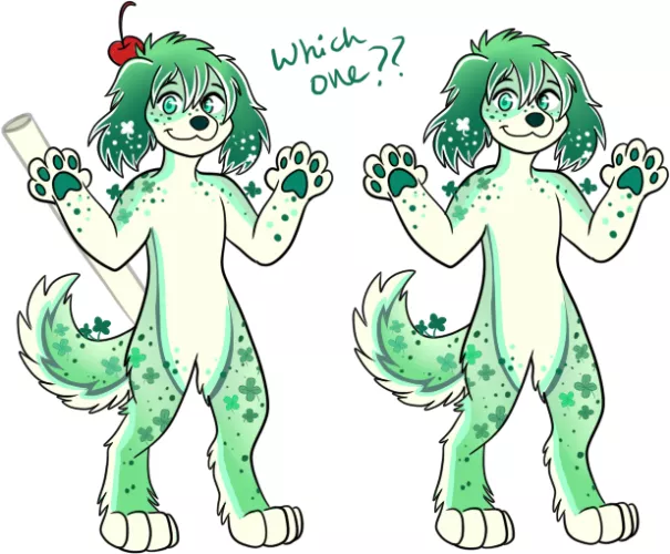 Shamrock Shake Spaniel Adoptable! But Which Version Should be Finalized? (Art & Design by Me!)