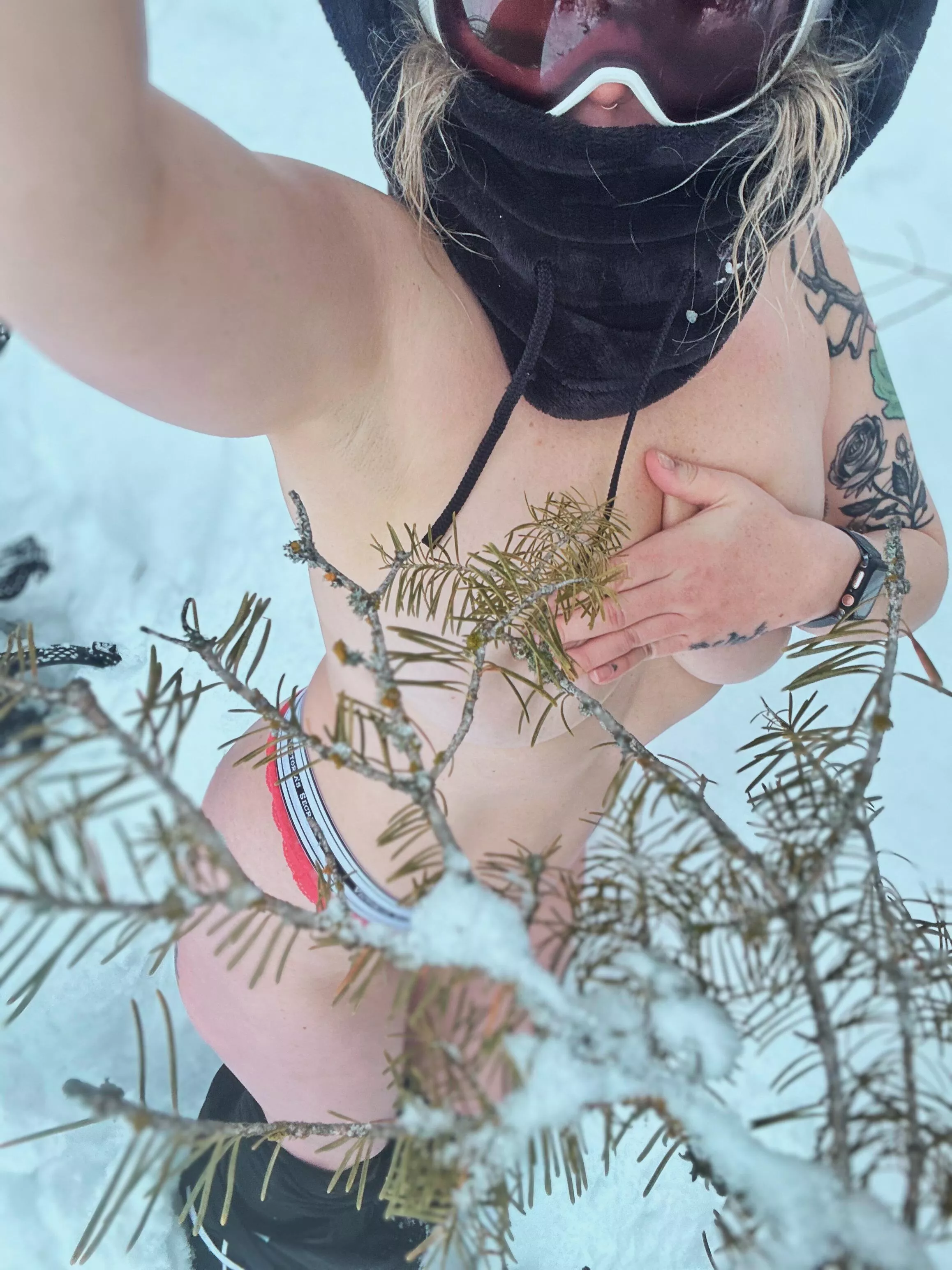 they say it's too cold to wear a thong in the snow...