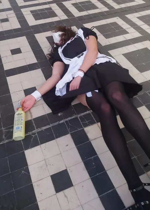 This photo is from the last year (not real drunk, meme only)