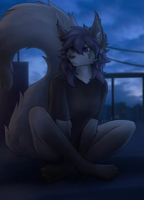 A cat on the roof (Elias_Kiff)