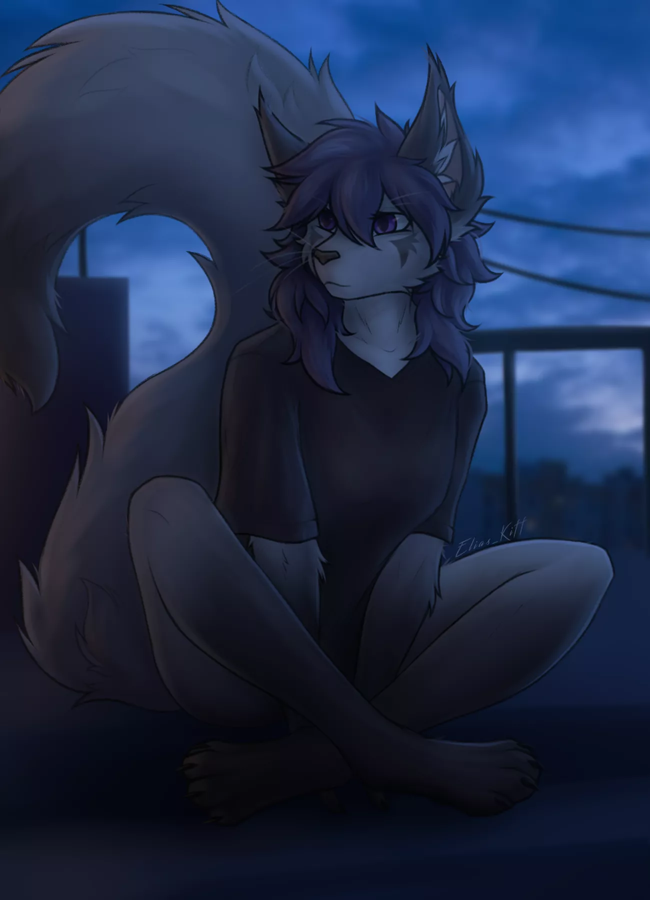 A cat on the roof (Elias_Kiff)