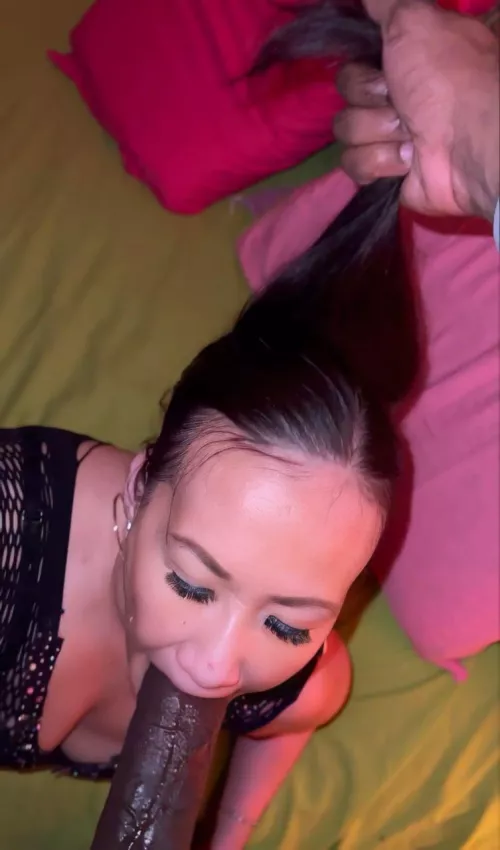 Asian milf sucking my BBC