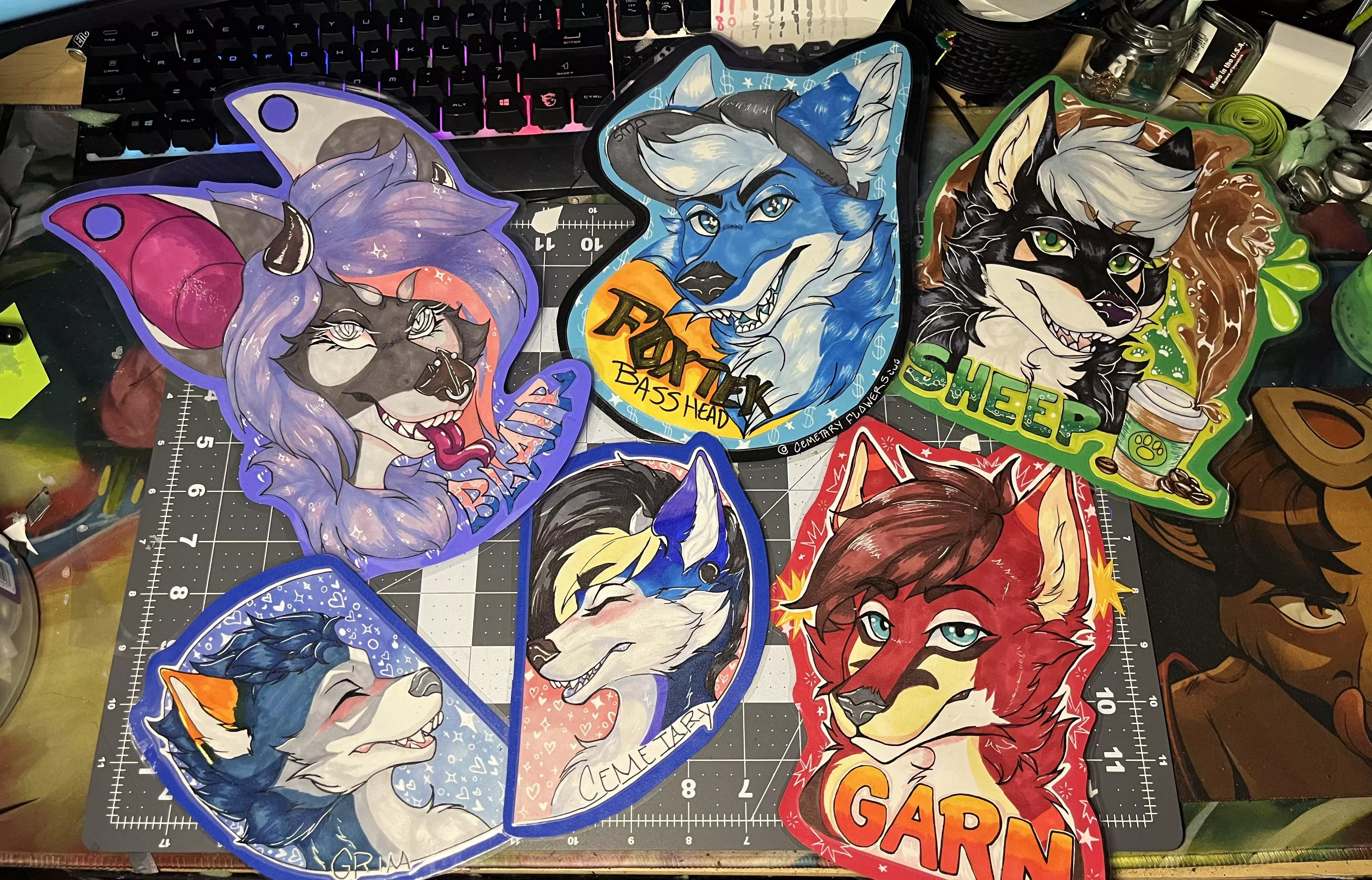 Badges! (art by me)