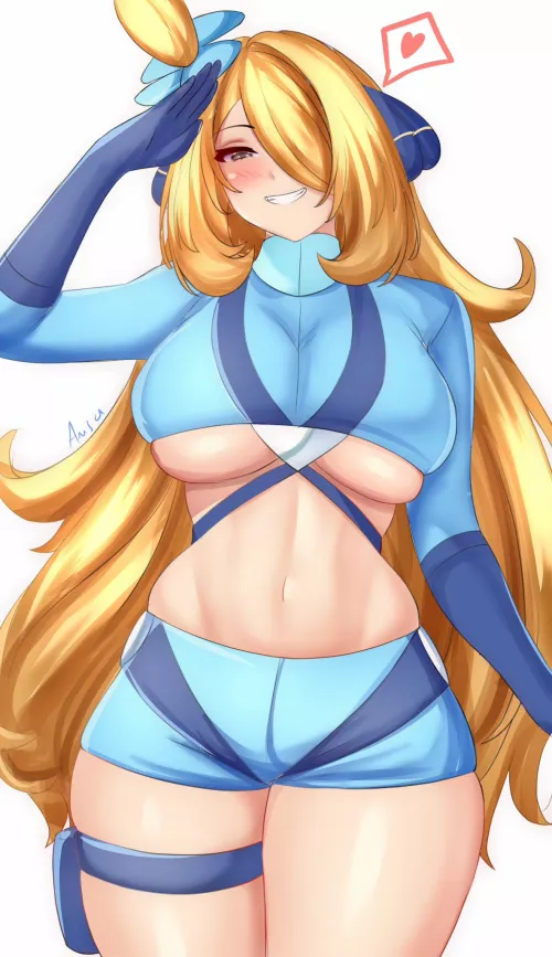 Cynthia cosplaying Skyla