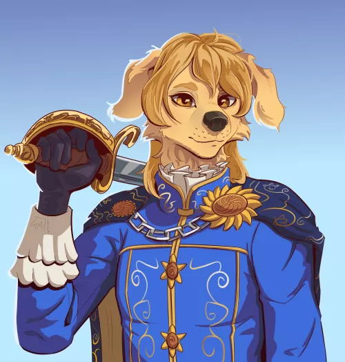 Fancy boi at your service, he'll protect you in style ✨- Commission for drahienne on FA 🍪