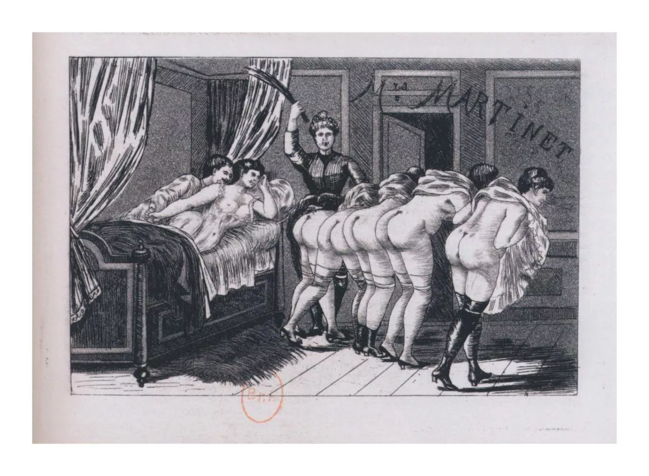 French postcard...spanking