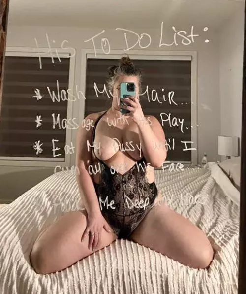 Gave hubby a to do list 😏