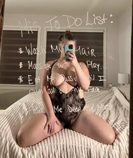 Gave hubby a to do list 😏