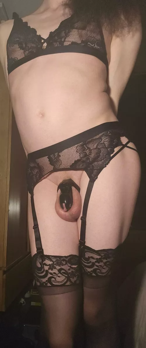 Had my clitty locked up for weeks now, it isn't even getting hard anymore