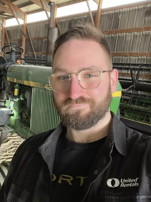 Helping at grandparent’s farm today 