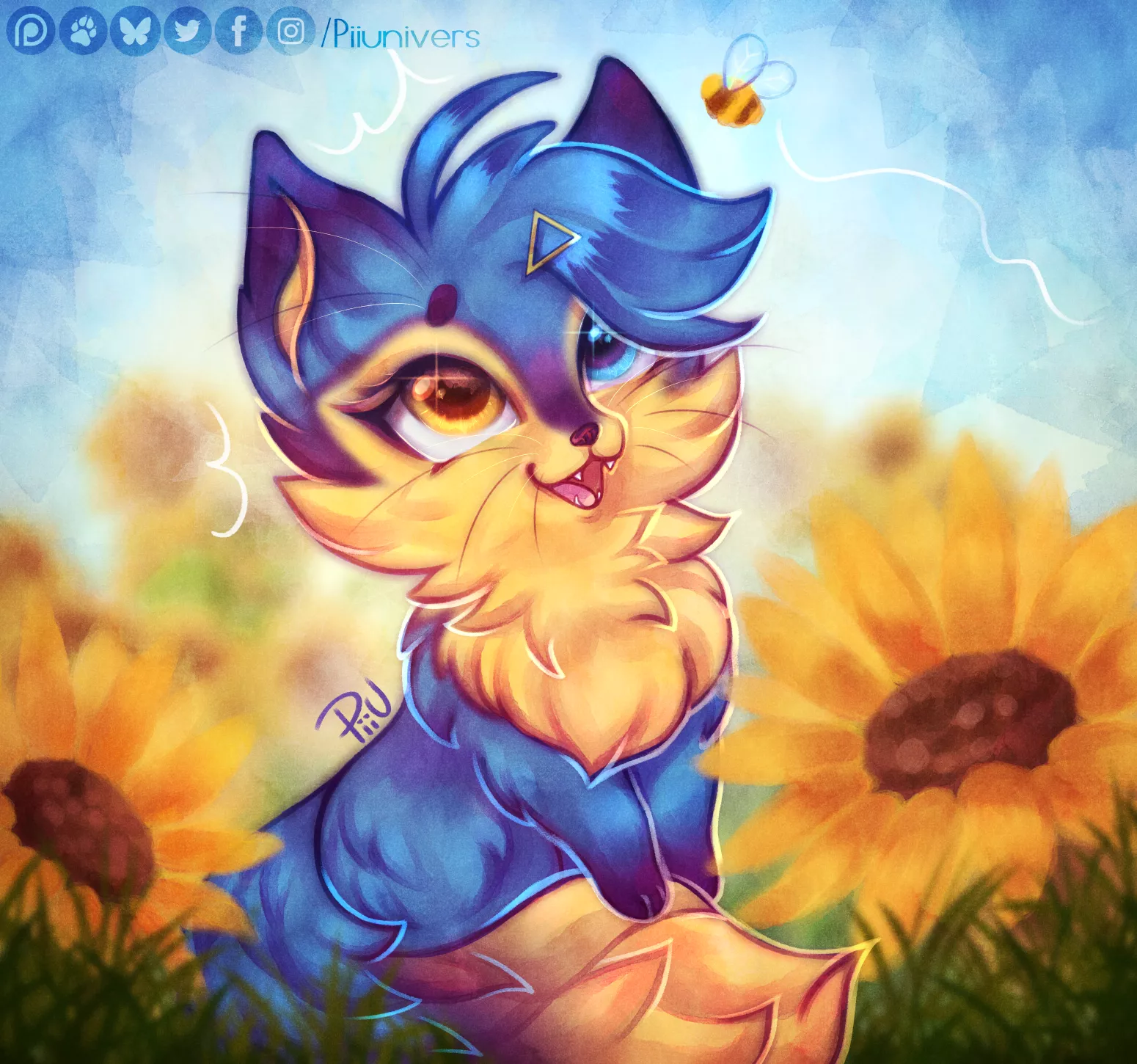Himawari the Little Fox (artist: me @Piiunivers on Furaffinity/Bluesky/Twitter)