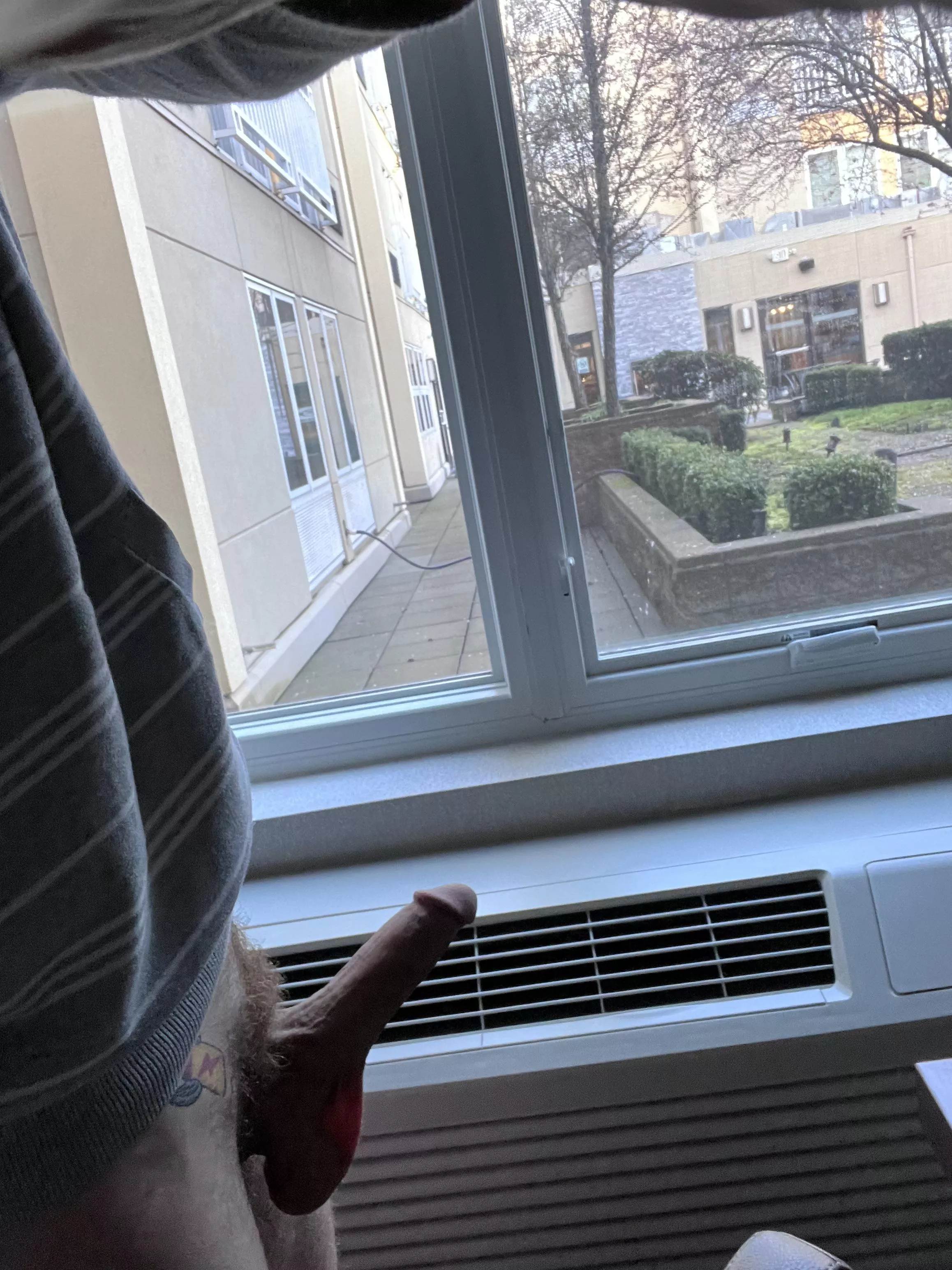 Hotel’s fault; they put me on the ground floor