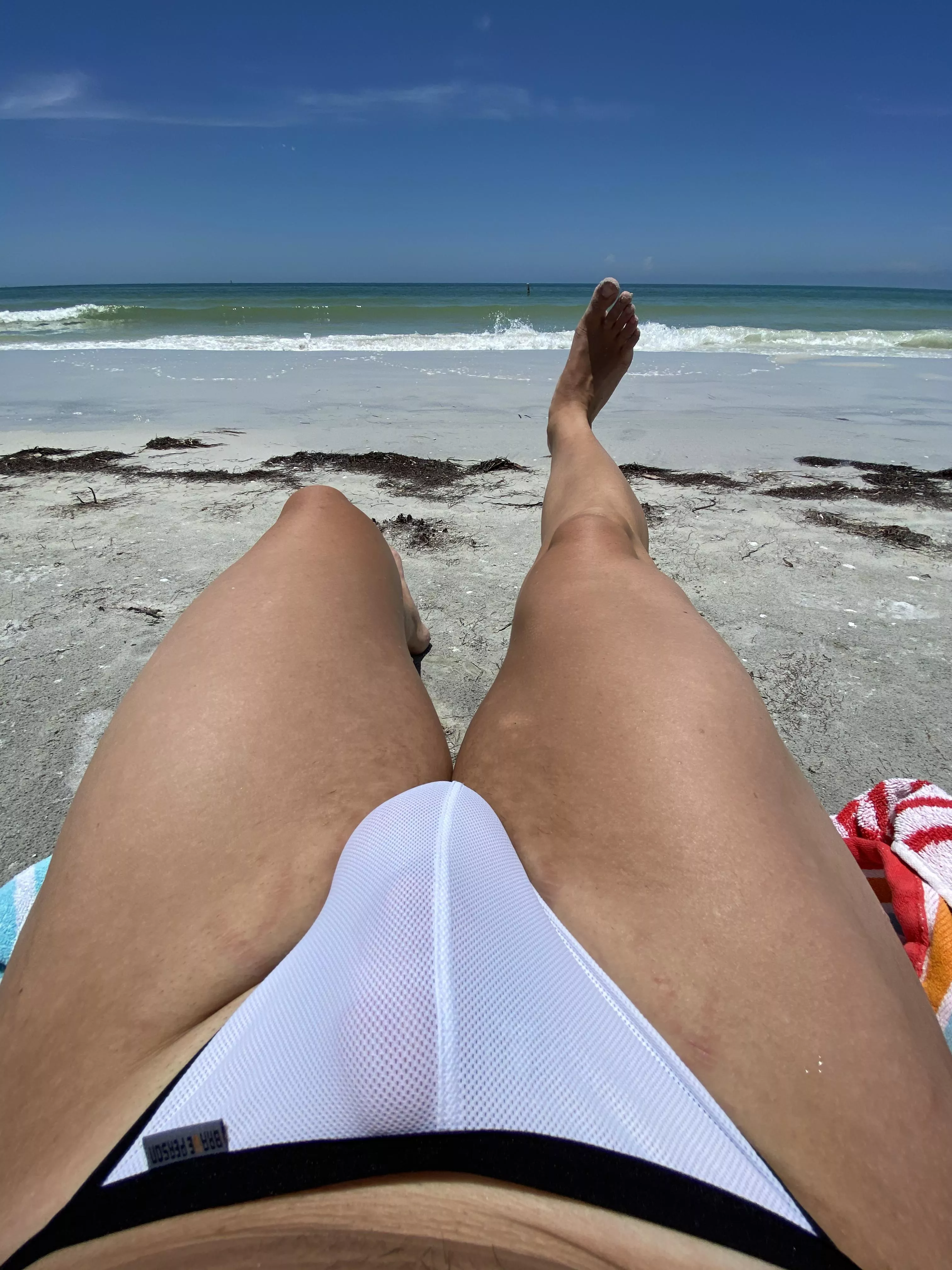 it’s a non-nude beach. you have to compromise {m26} [FL]