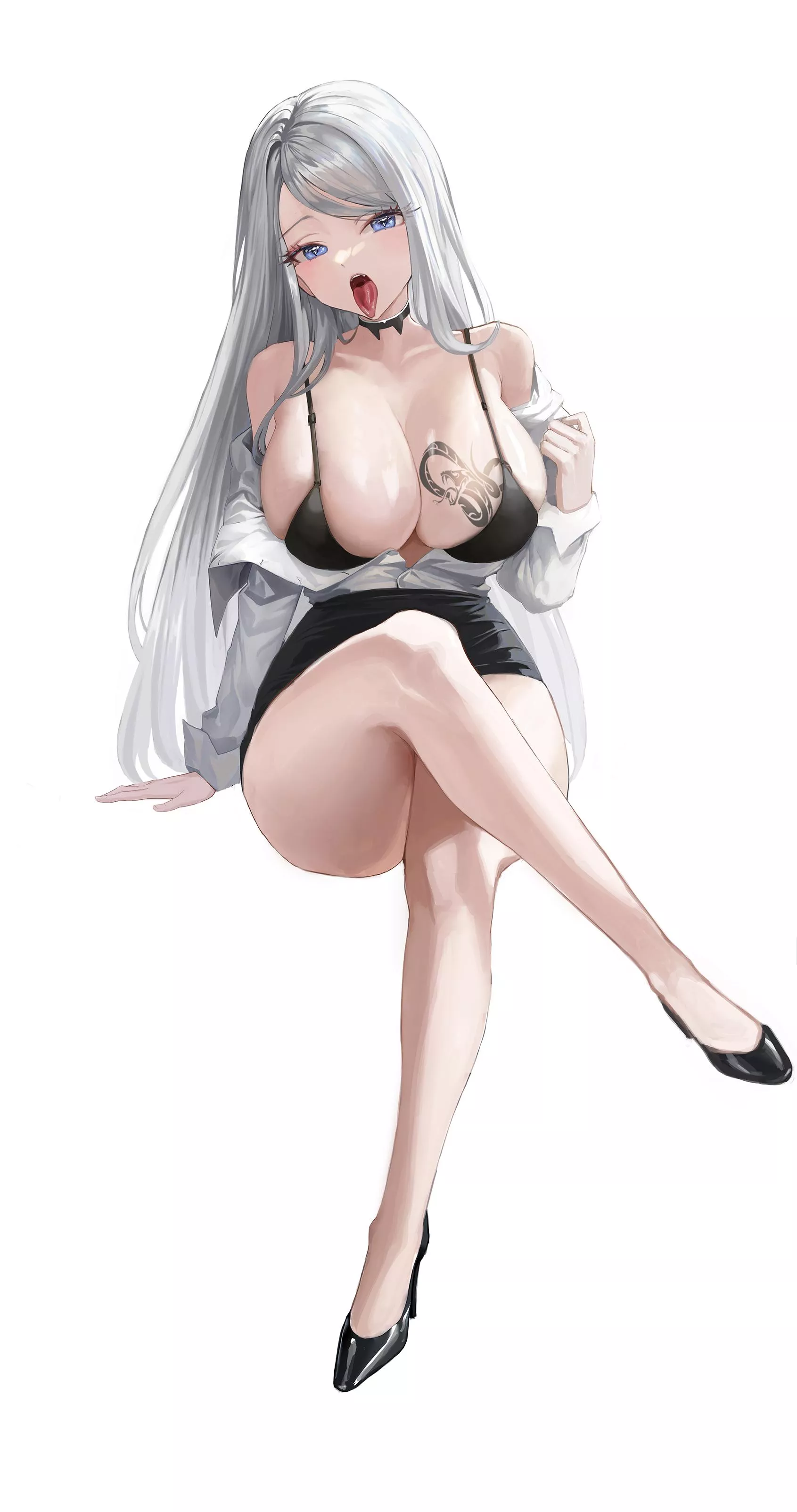 Partially unbuttoned and Tattoo (egoswans) [Original]