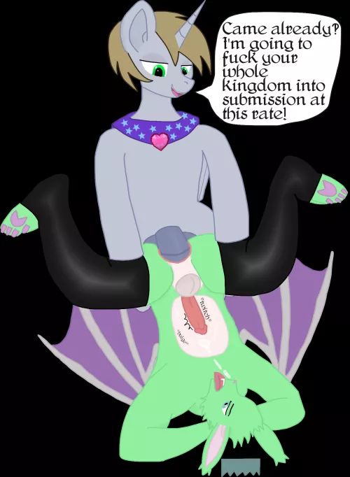 Piledriving a furry king (OC)