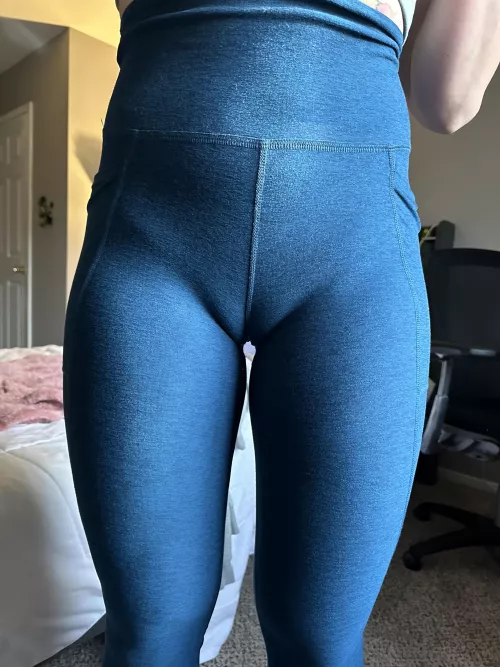 ready for our movie night? I fit all of the snacks in my leggings