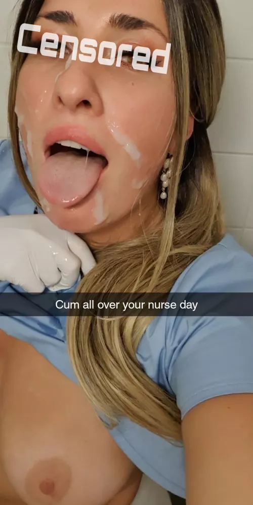 So much cum on my face