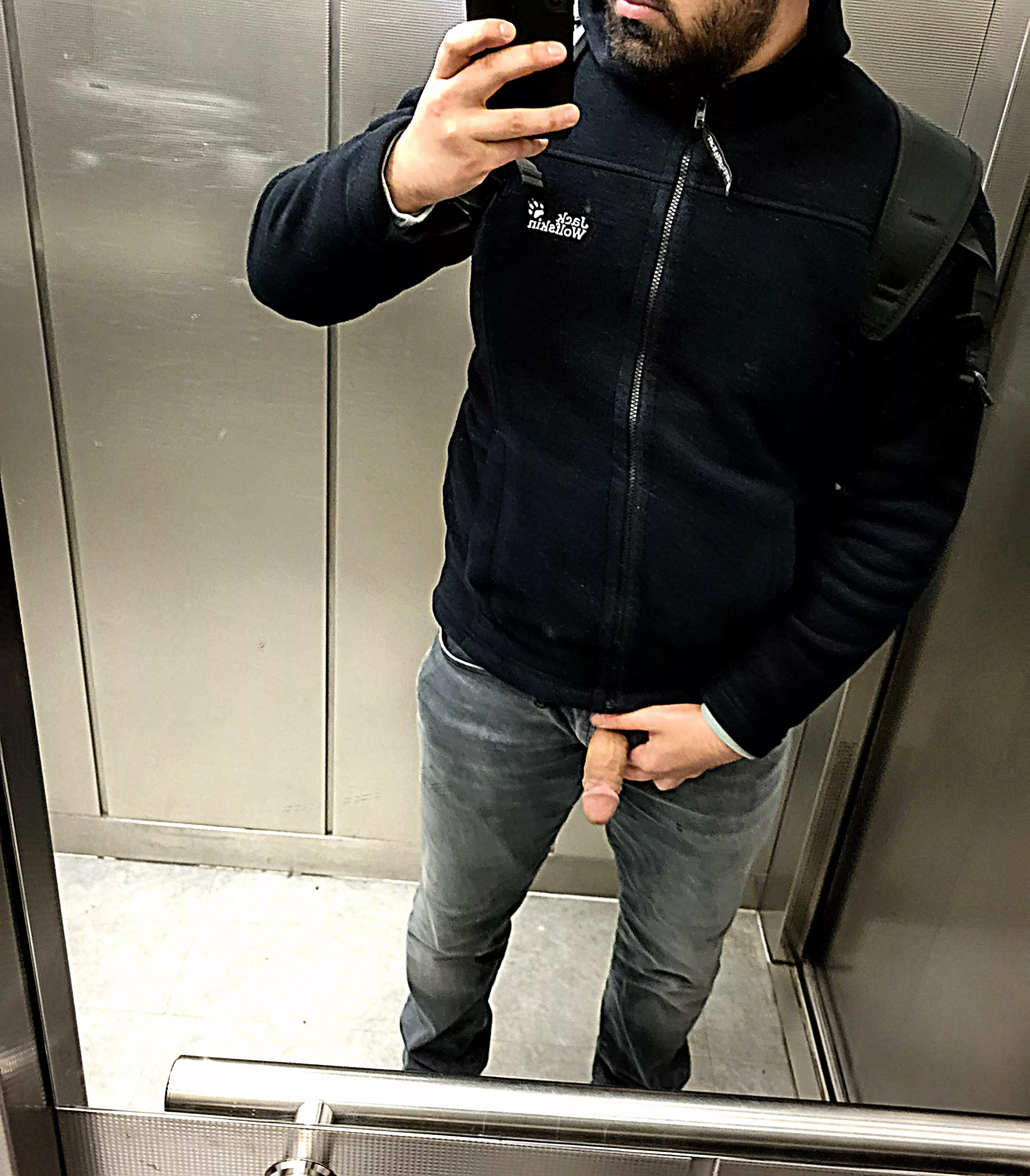 Soft and risky in the elevator...