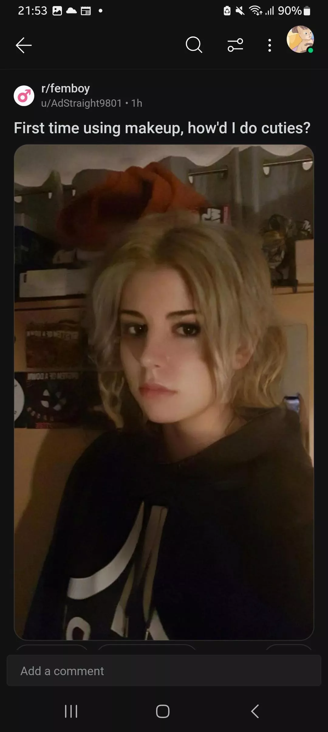 This person is lying, this ain't them. Sort by most popular and scroll a bit, you'll see this exact post and title from THREE years ago. 