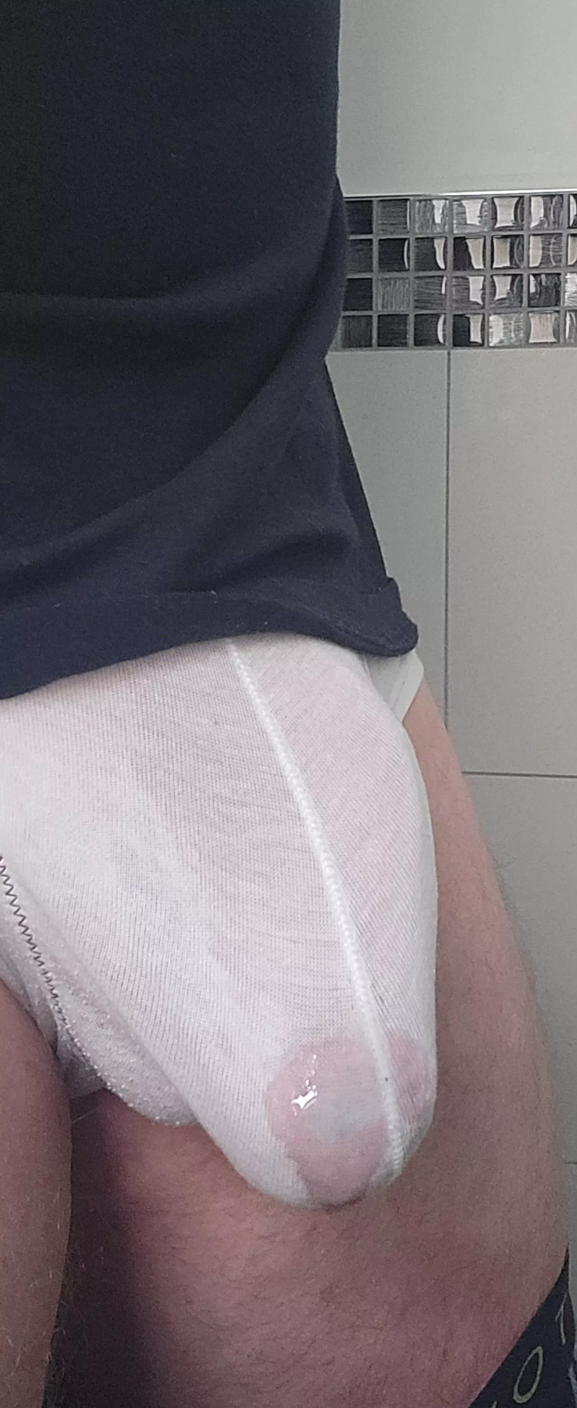 Through my briefs! 😋